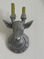 hertenkop wandkandelaar, Overige materialen, Overige kleuren, 25 tot 50 cm, Ophalen of Verzenden