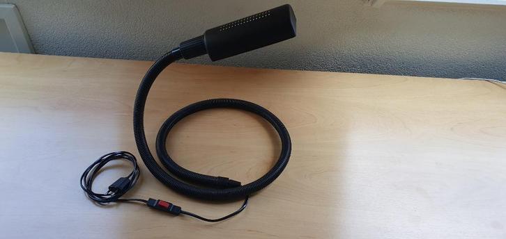 Bureaulamp Seneca cobra flexibele hals slang zwart, Huis en Inrichting, Lampen | Tafellampen, Gebruikt, Minder dan 50 cm, Kunststof