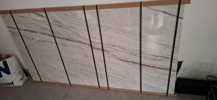 Nieuw tafelblad gepolijst kwartsiet natuursteen 180x100x2 cm, Huis en Inrichting, Tafels | Eettafels, Nieuw, 50 tot 100 cm, 150 tot 200 cm