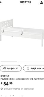 Zgan compleet met matras kinderbed 160cm wit, Kinderen en Baby's, Kinderkamer | Bedden, 70 tot 85 cm, Ophalen of Verzenden, Zo goed als nieuw