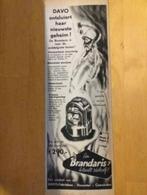 DAVO BRANDARIS KACHEL - ADVERTENTIE UIT TIJDSCHRIFT 1956, Ophalen of Verzenden, Gebruikt