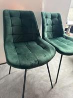 4 velvet eettafel stoelen, Huis en Inrichting, Stoelen, Ophalen, Zo goed als nieuw, Vier, Metaal