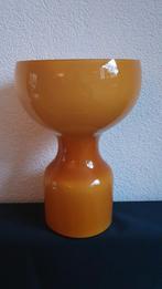Vintage vaas, okergeel opaline glas, Philips Tobrouk '60, Ophalen, Glas, Minder dan 50 cm