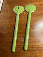 vintage retrogroen lang slabestek mepal rosti, Huis en Inrichting, Keuken | Bestek, Kunststof, Ophalen of Verzenden, Zo goed als nieuw