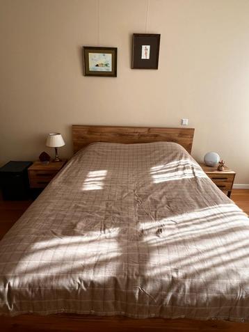 Bed – Bed Craft 160200 cm + 2 Bedside Tables + Mattress beschikbaar voor biedingen