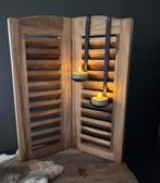 Raam Shutter – 2 Luik – Teakhout – 60cm, Nieuw, Ophalen of Verzenden, Nvt, Nvt