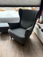 Ikea strandmon. Grijs. + voetenbankje, Ophalen, Zo goed als nieuw, Minder dan 50 cm