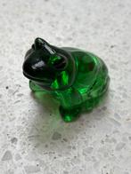 Groene glazen kikker (boyd?) ca 6 cm, Ophalen of Verzenden