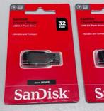 2x Sandisk Cruzer Blade 32GB USB-stick 2.0 - 64GB usbstick, Nieuw, H, H, H