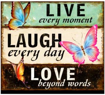 Full diamond painting - Live Laugh Love [Box D - HS-001]  beschikbaar voor biedingen