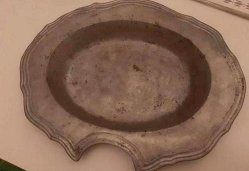 Antieke tinnen scheerschaal., Antiek en Kunst, Antiek | Tin, Ophalen of Verzenden
