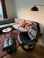 Stressless Voyager Fauteuil met voetenbankje, Huis en Inrichting, Ophalen, Minder dan 75 cm, Leer, Zo goed als nieuw