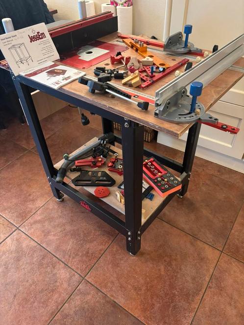 JESSEM FREESTAFEL MET OF 1010 EBQ, Doe-het-zelf en Verbouw, Gereedschap | Freesmachines, Gebruikt, Bovenfrees, Ophalen of Verzenden