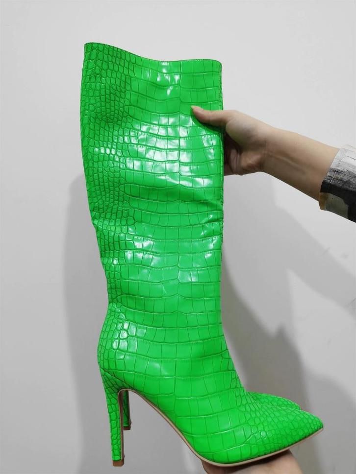 Hoge groene slangen dames laarzen overknee leren knie, Kleding | Dames, Schoenen, Nieuw, Hoge laarzen, Groen, Verzenden
