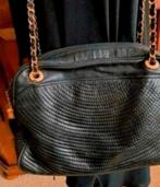 Vintage zwart lederen Cosci Italy (nu Gucci Group) tas, Overige merken, Gebruikt, Verzenden, Zwart