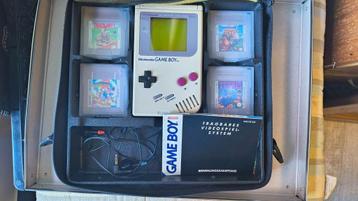 Nintendo Gameboy DMG-01 1989 met spellen en tas beschikbaar voor biedingen