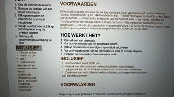 2 e-tickets voor een sauna dagentree bij BLUE Wellnessresort beschikbaar voor biedingen