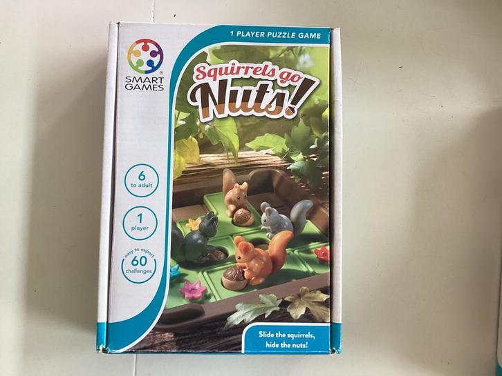 Squirrels Go Nuts! - Smart Games Puzzel, Hobby en Vrije tijd, Gezelschapsspellen | Overige, Zo goed als nieuw, Een of twee spelers