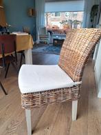 6 rieten stoelen - gebruikt, klein prijsje!, Gebruikt, Bruin, Riet of Rotan, Ophalen of Verzenden