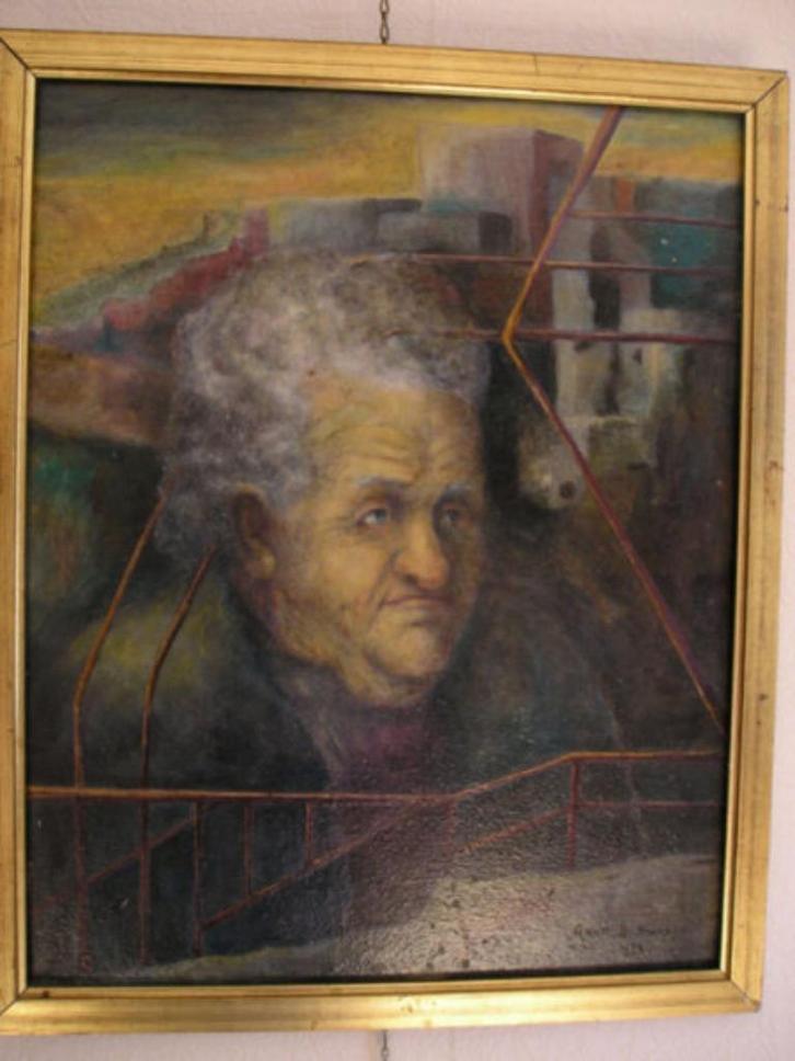 Beklemt in Ouderdom van Anne B . Kwadijk uit 1978, Antiek en Kunst, Kunst | Schilderijen | Klassiek, Ophalen of Verzenden