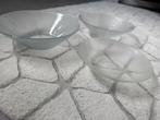 3 glazen serveerschaaltjes, Ophalen of Verzenden, Glas, Overige stijlen, Glas of Glazen