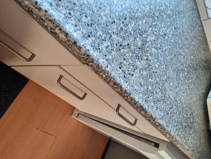 Aanrechtblad, Huis en Inrichting, Keuken | Keukenelementen, Gebruikt, Minder dan 100 cm, 200 cm of meer, 50 tot 75 cm, Crème, Beige