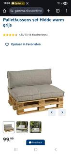 Palletkussen set Hidde warm grijs nieuw nu voor maar €45, Ophalen of Verzenden, Zo goed als nieuw
