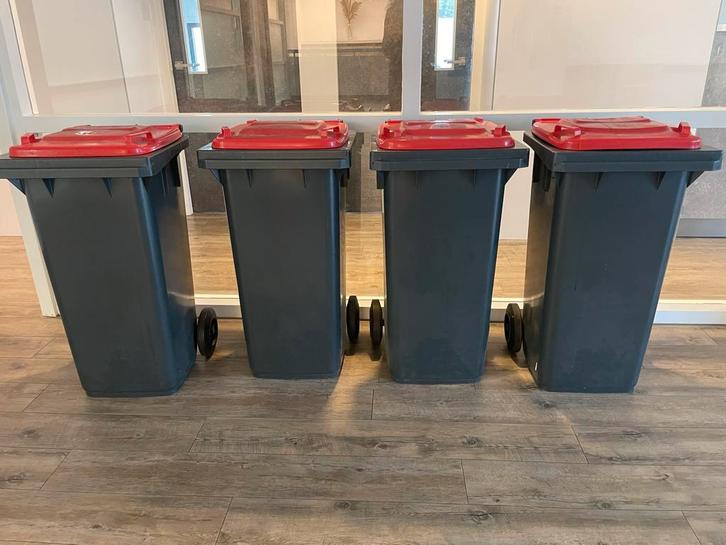 2x grote afvalcontainer - vuilniscontainer, Huis en Inrichting, Woonaccessoires | Prullenbakken, Gebruikt, Kunststof, 75 cm of meer