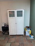 Witte computerkast met deuren met melkglas, Huis en Inrichting, Ophalen, 50 tot 100 cm, 150 tot 200 cm, 25 tot 50 cm