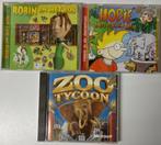 GRATIS 3 x CD-rom: Robin-Bos, Hobie-Dierentuin, Zoo-Tycoon, Gebruikt, 1 speler, Eén computer, Vanaf 3 jaar