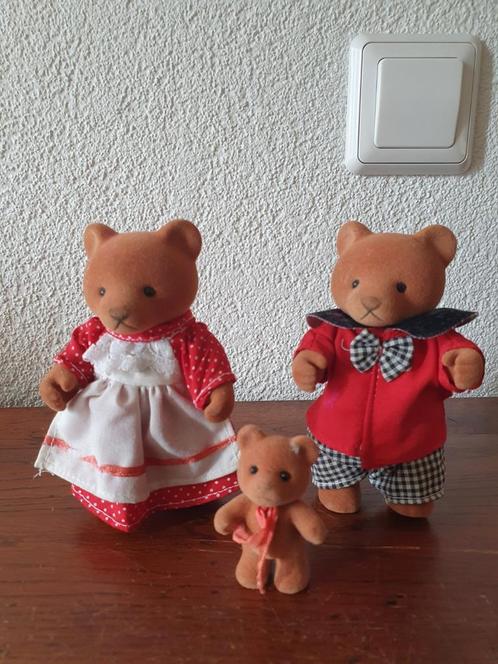Beren familie  vader, moeder en kind, Verzamelen, Beren en Cherished Teddies, Gebruikt, Stoffen beer, Overige merken, Ophalen of Verzenden