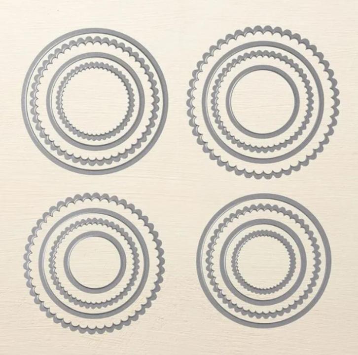 Stampin' Up! stansenset Layering Circles rondjes cirkels, Hobby en Vrije tijd, Kaarten | Zelf maken, Zo goed als nieuw, Pons of Mal
