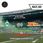 Tickets Werder Bremen - Union Berlin (lange zijde), Tickets en Kaartjes, Sport | Voetbal, Losse kaart, Drie personen of meer, Oktober