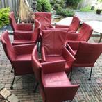 10 Montis Chaplin stoel chair donkerrood rood leer modern, Huis en Inrichting, Stoelen, Ophalen, Gebruikt, Leer, Nvt