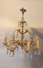 Gouden Kroonluchter met Glazen Details, Huis en Inrichting, Ophalen, Gebruikt, Glas