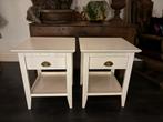 2x Nachtkastje met lade en plank, Huis en Inrichting, Slaapkamer | Nachtkastjes, Ophalen, Minder dan 45 cm, Zo goed als nieuw