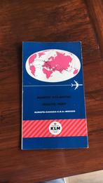 KLM Noord-Atlantische Routekaart Vintage, Ophalen of Verzenden, Zo goed als nieuw, 1800 tot 2000, Landkaart