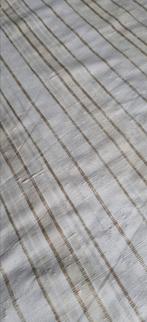 Zijde lap, gestreept, creme met goud,100% zijde, Overige kleuren, Verzenden, Zo goed als nieuw, 30 tot 120 cm