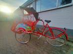 Mooie Unieke Handbeschilderde Riksja Fiets, Fietsen en Brommers, Fietsen | Bakfietsen, Gebruikt, Huif, 1 kind, Ophalen