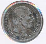 Nederland 1 Gulden 1866 Willem 3, 1 gulden, Koning Willem III, Zilver, Ophalen of Verzenden