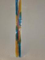 Kleurrijke Glazen Wandklok Wave, Ophalen, Zo goed als nieuw, Analoog, Wandklok