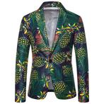 Heren hawaii colbert 2 mannen blauw groen jasje blazer, Verzenden, Nieuw