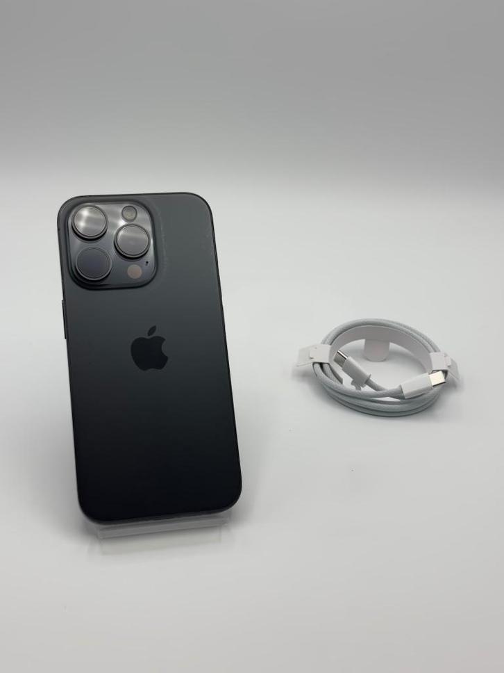 iPhone 15 Pro | 128 GB | Zwart | Redelijk | 87% | Garantie, Telecommunicatie, Mobiele telefoons | Apple iPhone, Gebruikt, 128 GB