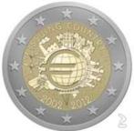 10 jaar euro - 2 euromunten, 2 euro, Frankrijk, Ophalen of Verzenden, Losse munt