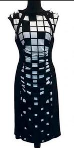 Ribkoff slanke zwart witte jurk mooie stofverwerking maat 40, Maat 38/40 (M), Overige kleuren, Verzenden, Zo goed als nieuw