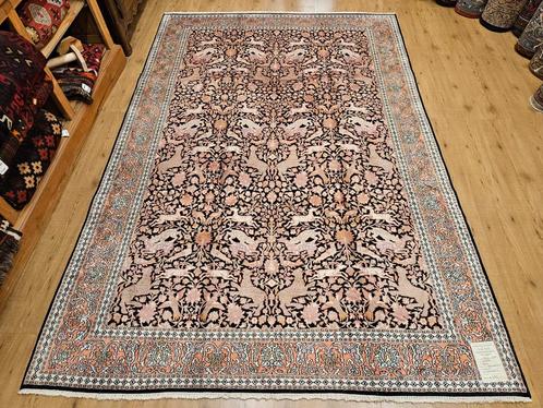 Vintage handgeknoopt oosters tapijt kashmir zijde 285x190, Huis en Inrichting, Stoffering | Tapijten en Kleden, Gebruikt, 150 tot 200 cm
