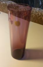 Vaasje dun paars glas oud, Ophalen of Verzenden