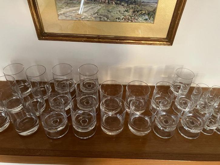 27 delig vintage kristallen glasservies., Antiek en Kunst, Antiek | Glas en Kristal, Ophalen of Verzenden