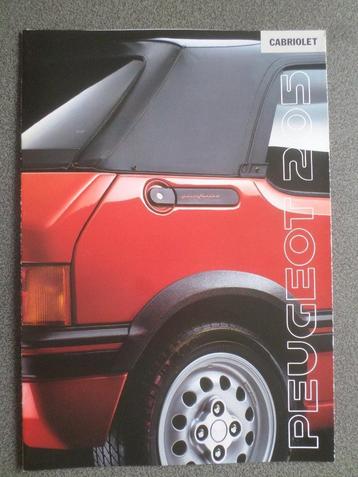 Peugeot 205 CJ & GTI Cabrio 1990 Brochure beschikbaar voor biedingen