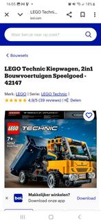 Izgst dumptruck technic lego 42147, Ophalen of Verzenden, Zo goed als nieuw